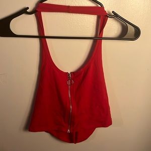 PacSun red halter tank